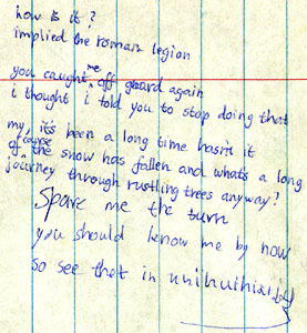 How is it? (doodles, Pen on notebook paper, 1984-12-??)