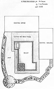 Paulas (plans, Pens, color highlighters, and color pencils on drafting paper, 1988-09-??)