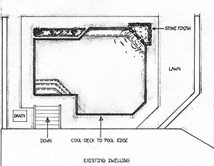 Reinholtz (plan view) (plans, Pens, color highlighters, and color pencils on drafting paper, 1988-09-??)